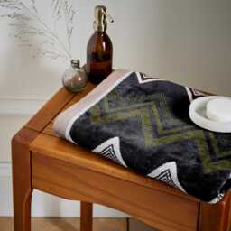 Bedeck of Belfast Claudia Bath Sheet, Charcoal Green Pink - thumbnail 2