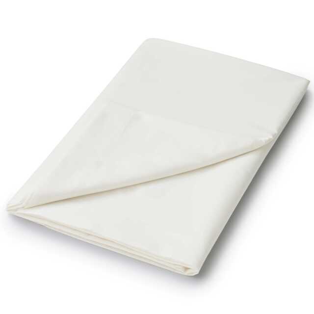 Helena Springfied Plain Dye, 50/50 Percale, Double Flat Sheet, Ivory