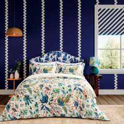 Harlequin Sophie Robinson Wonderland Floral Single Duvet Cover Set, Lapis - thumbnail 2
