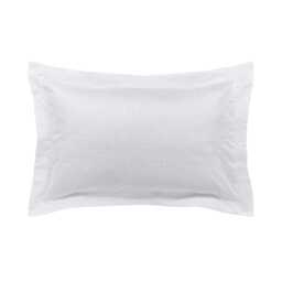 Bedeck of Belfast Fine Linens Kham Oxford Pillowcase, White - thumbnail 1