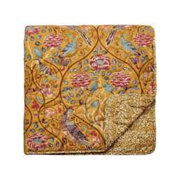 William Morris Seasons By May Quilted Throw, Saffron