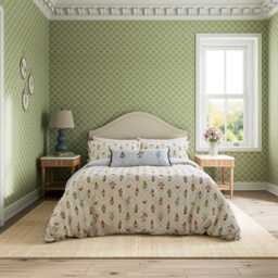 Sanderson x National Trust Spring Meadow Single Duvet Cover SET, May - thumbnail 2