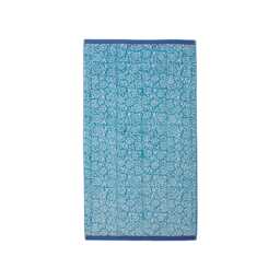 Land & Shore Aster Hand Towel, Blue/Red