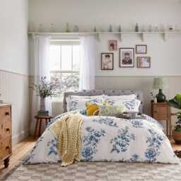Joules Honey Floral Double Duvet Cover Set, Navy - thumbnail 2