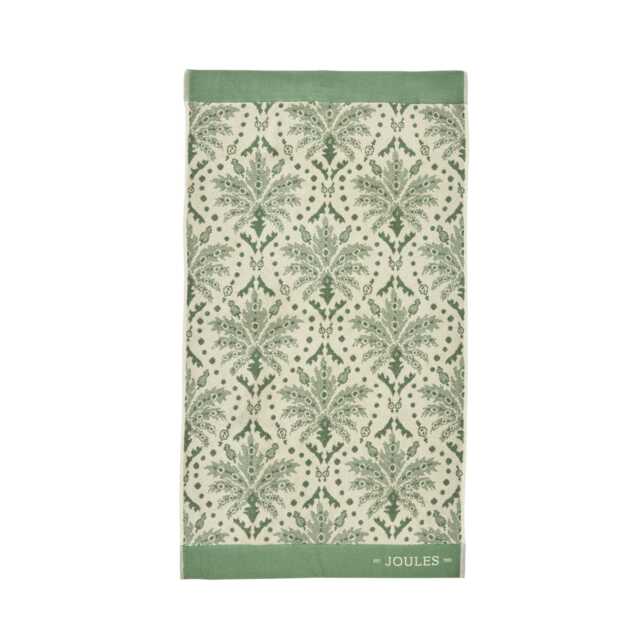 Joules Palm Geo Hand Towel, Green
