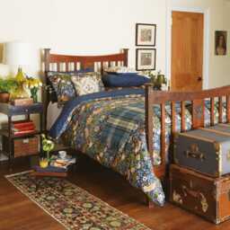 Morris & Co Strawberry Thief Single Duvet Cover Set, Indigo - thumbnail 2