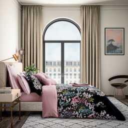 Ted Baker Wisteria Double Duvet Cover SET, Navy - thumbnail 2