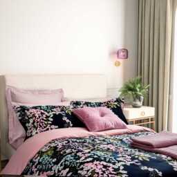 Ted Baker Wisteria Double Duvet Cover SET, Navy - thumbnail 1