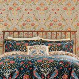 Morris & Co Seasons By May Super Kingsize Duvet Cover SET, Indigo - thumbnail 2