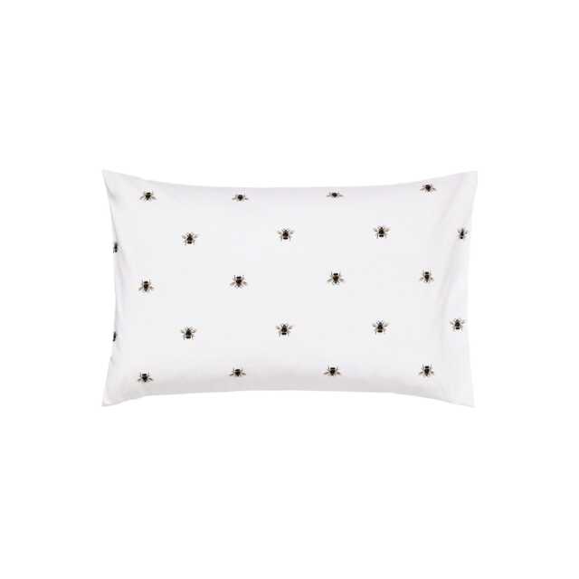 Joules Botanical Bee Standard Pillowcase, Blue - image 1