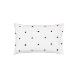 Joules Botanical Bee Standard Pillowcase, Blue - thumbnail 1
