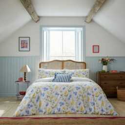 Helena Springfield Secret Garden Sweetpea Print Kingsize Duvet Cover SET, Blue - thumbnail 2