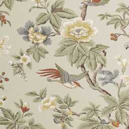 Sanderson x National Trust Lophura Cushion 45cm x 45cm, English Grey - thumbnail 2