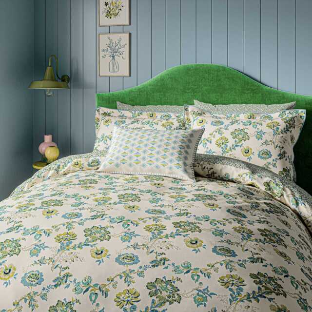 Land & Shore Orchard Double Duvet Cover SET, Green - image 1