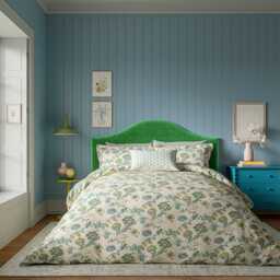 Land & Shore Orchard Double Duvet Cover SET, Green - thumbnail 2