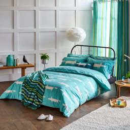 Scion Mr Fox Single Duvet Cover SET, Teal - thumbnail 2