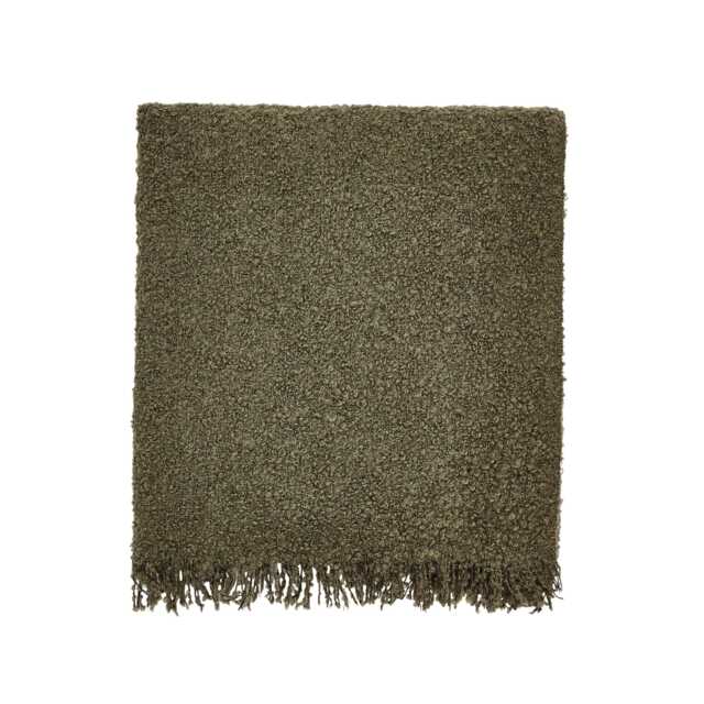 Bedeck of Belfast Boucle Throw, Olive