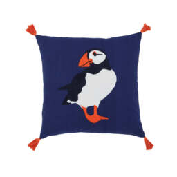 Joules Puffin Cushion 45cm x 45cm, Navy - thumbnail 1
