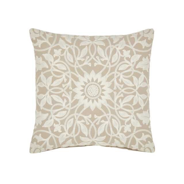 William Morris Pure St James Embroidered Cushion 50cm x 50cm, Linen - image 1