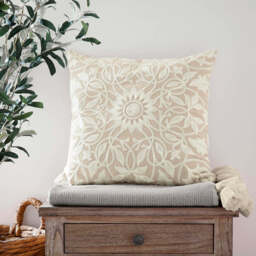 William Morris Pure St James Embroidered Cushion 50cm x 50cm, Linen - thumbnail 2
