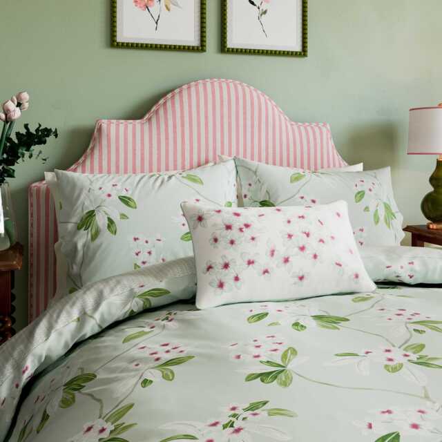 Sanderson Oleander Single Duvet Cover Set, Aqua - image 1