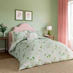 Sanderson Oleander Single Duvet Cover Set, Aqua - thumbnail 2