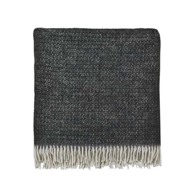 Burleigh x Bedeck of Belfast Burleigh Throw, Charcoal/White - image 1