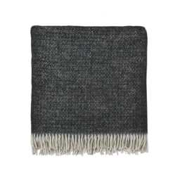 Burleigh x Bedeck of Belfast Burleigh Throw, Charcoal/White - thumbnail 1