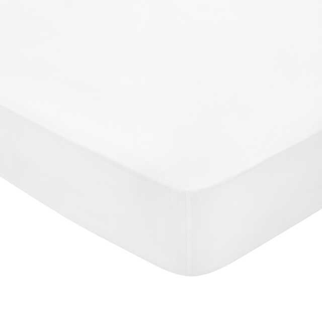Bedeck of Belfast Fine Linens 300 Thread Count Egyptian Cotton Double Fitted Sheet, White - image 1