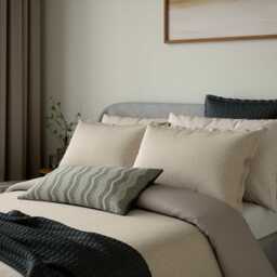 Bedeck of Belfast Emmy Double Duvet Cover Set, Mink - thumbnail 1