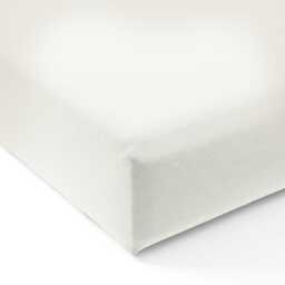 Bedeck of Belfast 200 Thread Count Plain Dye Double Fitted Sheet, White