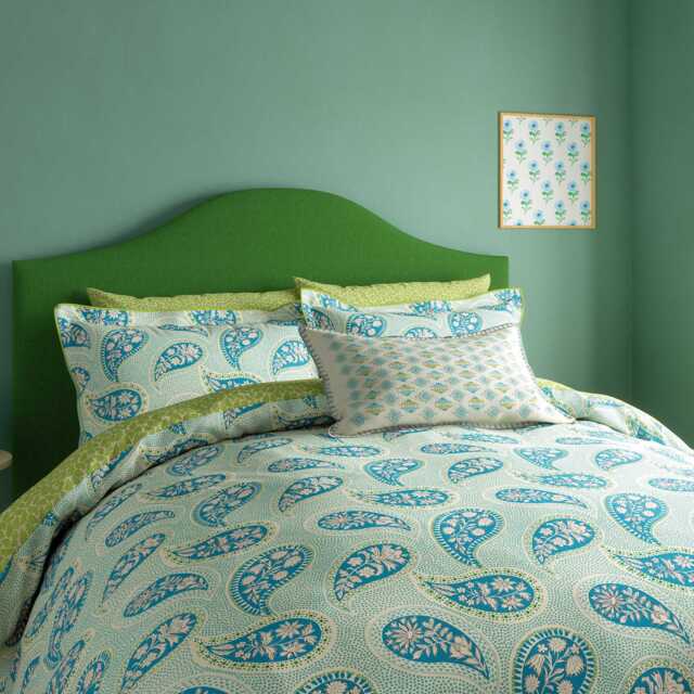 Land & Shore Melody Super Kingsize Duvet Cover SET, Green - image 1