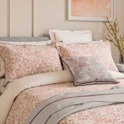 Bedeck of Belfast Celina Kingsize Duvet Cover Set, Coral