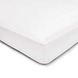 By Bedeck 500 Thread Count Plain Dye Single Fitted Sheet, White - thumbnail 2