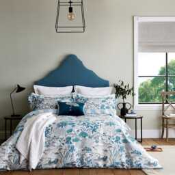 Sanderson Crane & Frog Double Duvet Cover, Blue - thumbnail 2