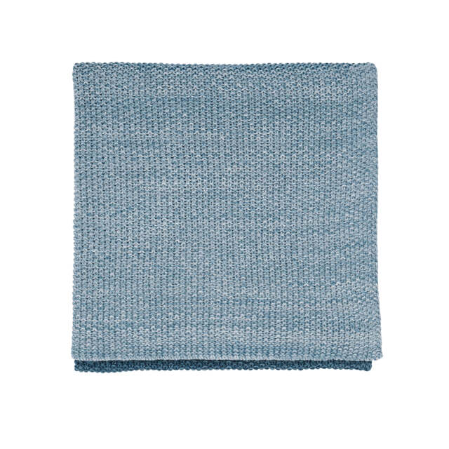 Murmur Flo Knitted Throw, Ballintoy Blue