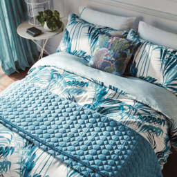 Sanderson Palm House Single Duvet Cover SET, Eucalyptus - thumbnail 1