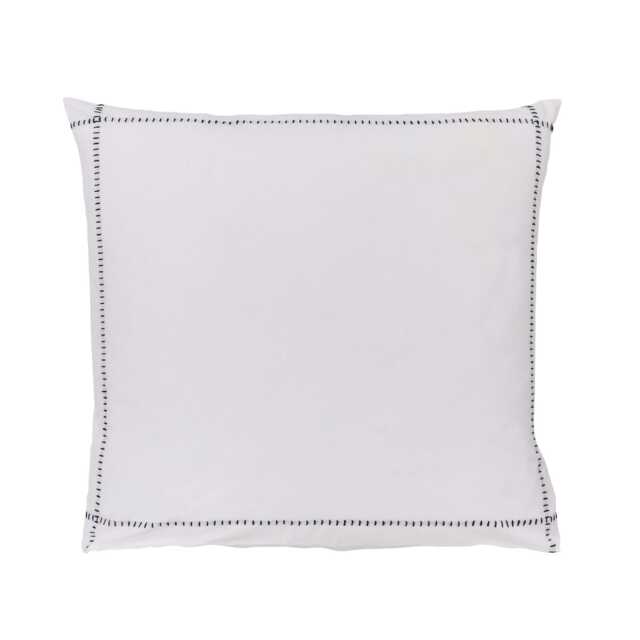 Bedeck of Belfast Florence Pair of Square Oxford Pillowcases, Chalk/Charcoal - image 1
