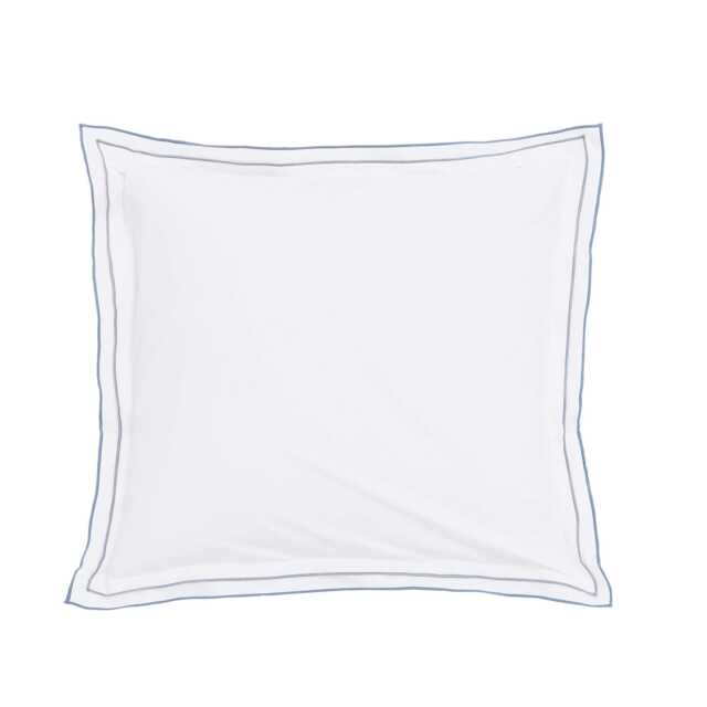 Bedeck of Belfast Kayah/Liyana Pair of Square Oxford Pillowcases, Indigo & Charcoal - image 1