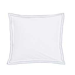 Bedeck of Belfast Kayah/Liyana Pair of Square Oxford Pillowcases, Indigo & Charcoal
