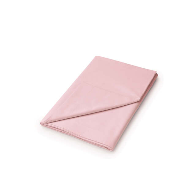 Helena Springfield Plain Dye Percale Single Flat Sheet, Blush