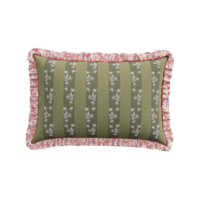 Sanderson Chestnut Tree Cushion 60cm x 40cm, Coral - image 1