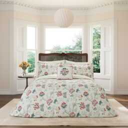 V&A Palampore Trail Kingsize Duvet Cover Set, Duck Egg/Teal - thumbnail 2