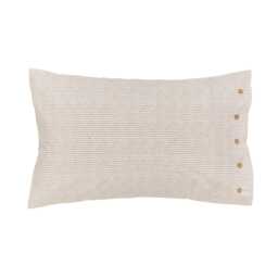 Bedeck of Belfast Harun Pair of Standard Pillowcases, Charcoal & Tan