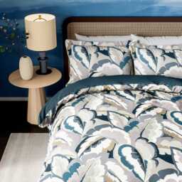 Harlequin Calathea Double Duvet Cover Set, Cornflower - thumbnail 1