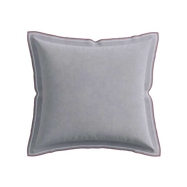 Bedeck of Belfast Siya Pair of Square Pillowcases, Grey - image 1