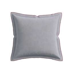 Bedeck of Belfast Siya Pair of Square Pillowcases, Grey - thumbnail 1