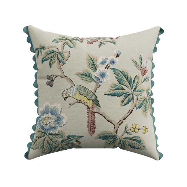 Sanderson x National Trust Lophura Cushion 45cm x 45cm, Chintz - image 1