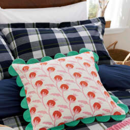 Joules Daylesford Check Cushion 45cm x 45cm, Multi - thumbnail 2