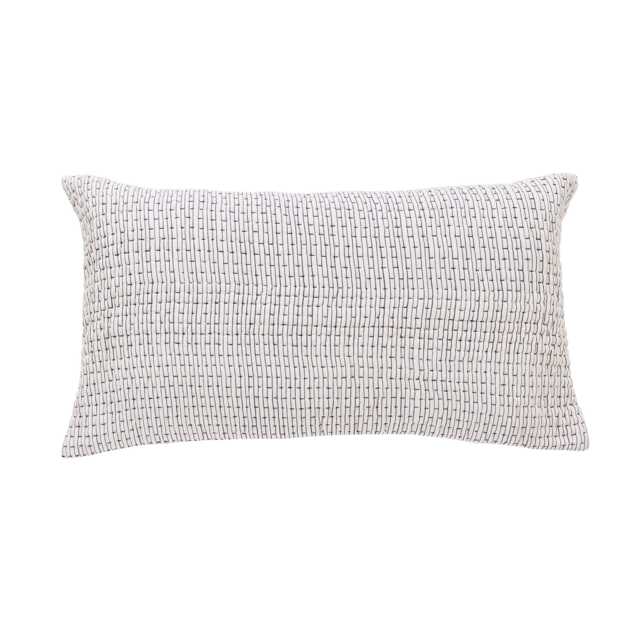 Bedeck of Belfast Rare Earth Serein Quilted Cushion 70cm x 40cm, Chalk - image 1